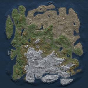 Thumbnail Rust Map: Procedural Map, Size: 4500, Seed: 39057454, 17 Monuments