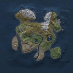 Thumbnail Rust Map: Procedural Map, Size: 2000, Seed: 13214, 3 Monuments