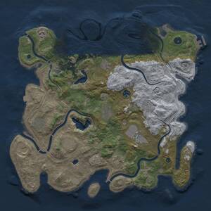 Thumbnail Rust Map: Procedural Map, Size: 4250, Seed: 395777, 17 Monuments
