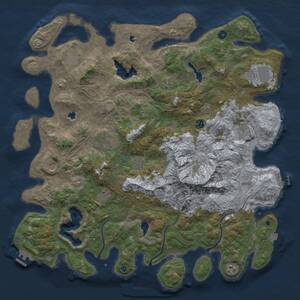 Thumbnail Rust Map: Procedural Map, Size: 5000, Seed: 9347576, 17 Monuments