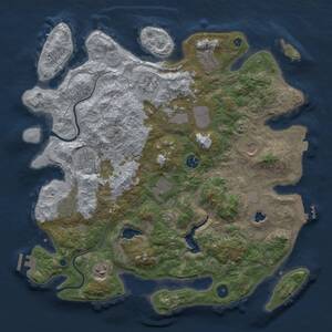 Thumbnail Rust Map: Procedural Map, Size: 4000, Seed: 2839572, 15 Monuments