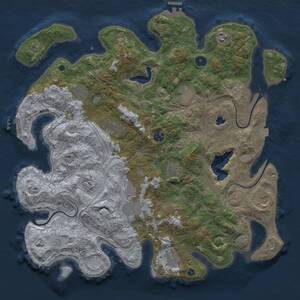 Thumbnail Rust Map: Procedural Map, Size: 4250, Seed: 961821781, 17 Monuments