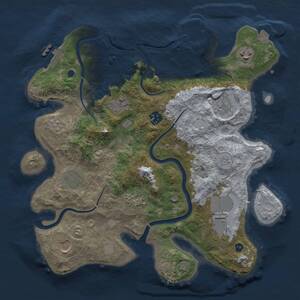 Thumbnail Rust Map: Procedural Map, Size: 3500, Seed: 2121190375, 15 Monuments