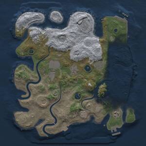 Thumbnail Rust Map: Procedural Map, Size: 3500, Seed: 183945749, 15 Monuments