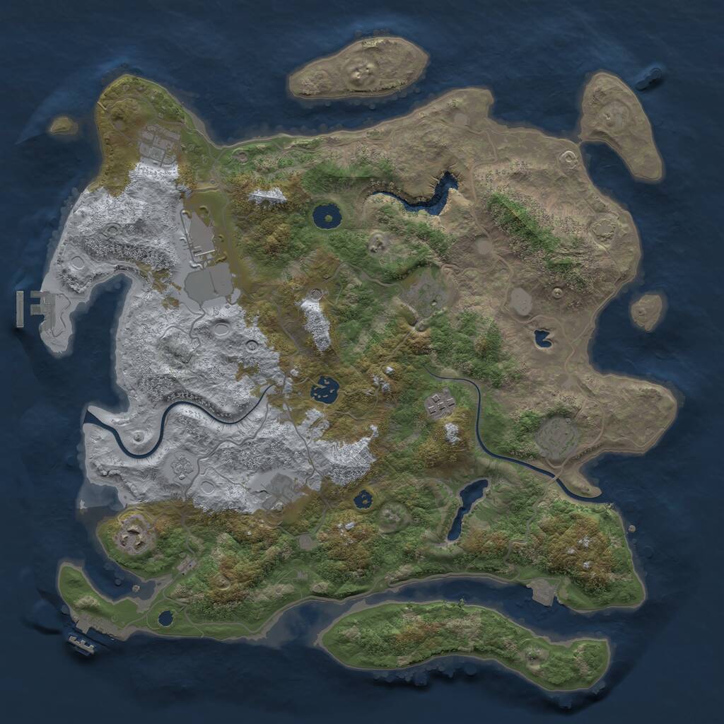 Rust Map: Procedural Map, Size: 4000, Seed: 1488111900, 14 Monuments