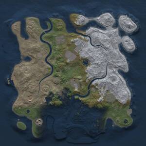 Thumbnail Rust Map: Procedural Map, Size: 3500, Seed: 51515028, 14 Monuments