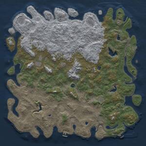 Thumbnail Rust Map: Procedural Map, Size: 6000, Seed: 456335665, 17 Monuments