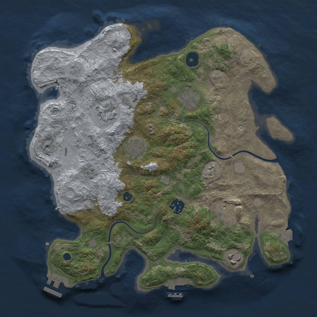 Rust Map: Procedural Map, Size: 3400, Seed: 170000, 13 Monuments