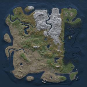 Thumbnail Rust Map: Procedural Map, Size: 4500, Seed: 71793250, 17 Monuments