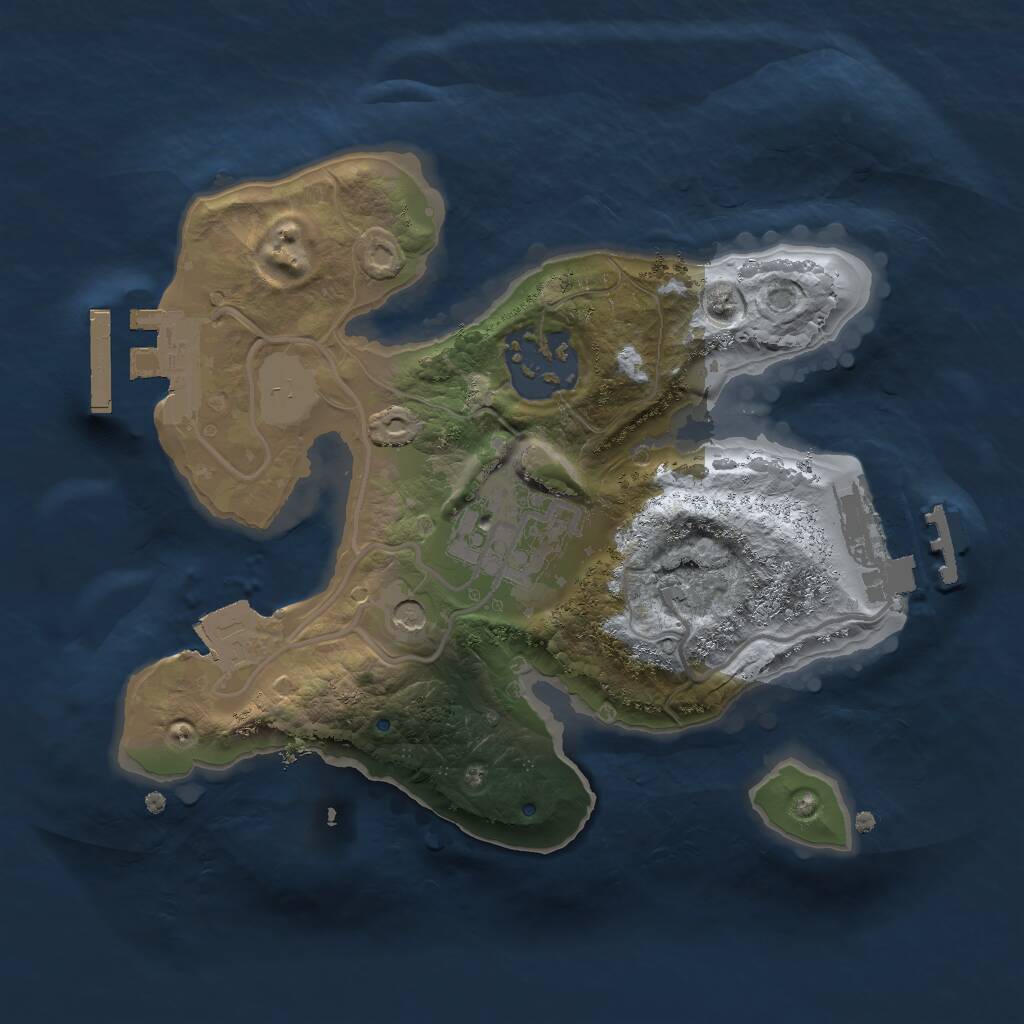 Rust Map: Procedural Map, Size: 2000, Seed: 861655, 8 Monuments