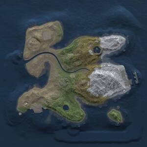 Thumbnail Rust Map: Procedural Map, Size: 2000, Seed: 861655, 3 Monuments
