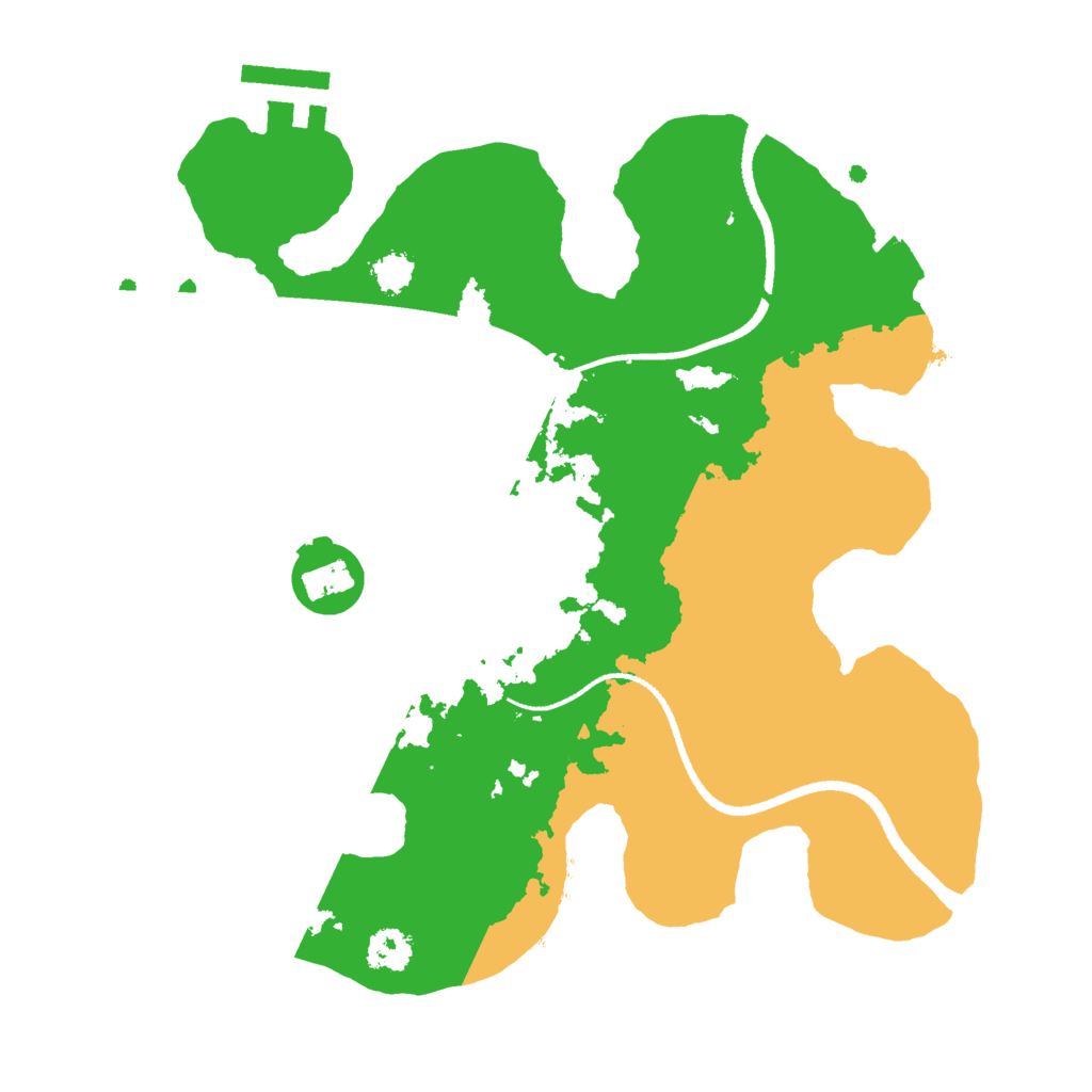 Biome Rust Map: Procedural Map, Size: 2500, Seed: 15643