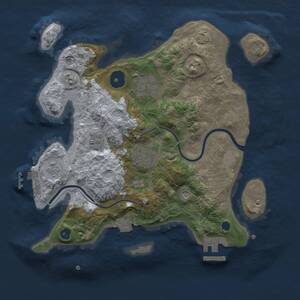 Thumbnail Rust Map: Procedural Map, Size: 2750, Seed: 700797996, 9 Monuments