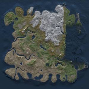 Thumbnail Rust Map: Procedural Map, Size: 4500, Seed: 230325, 16 Monuments