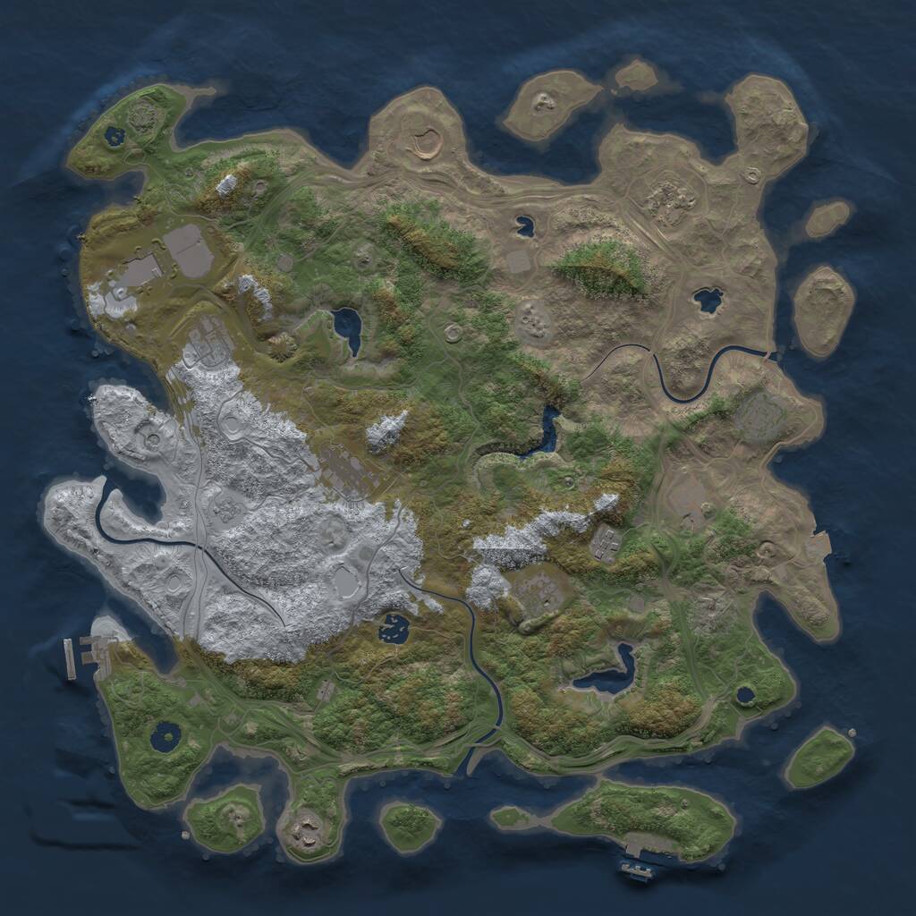 Rust Map: Procedural Map, Size: 4500, Seed: 2025032201, 17 Monuments