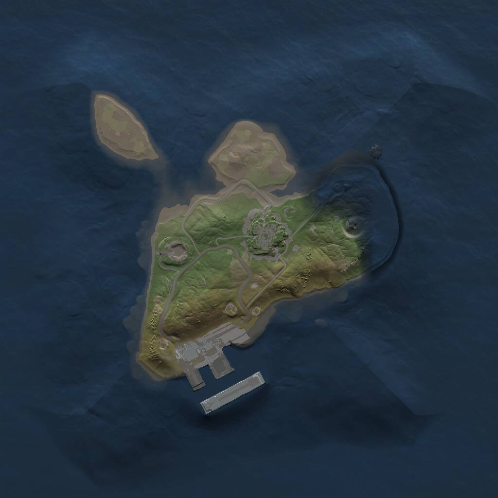 Rust Map: Procedural Map, Size: 1500, Seed: 133454477, 3 Monuments