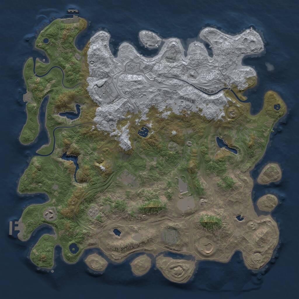 Rust Map: Procedural Map, Size: 4500, Seed: 887192092, 15 Monuments