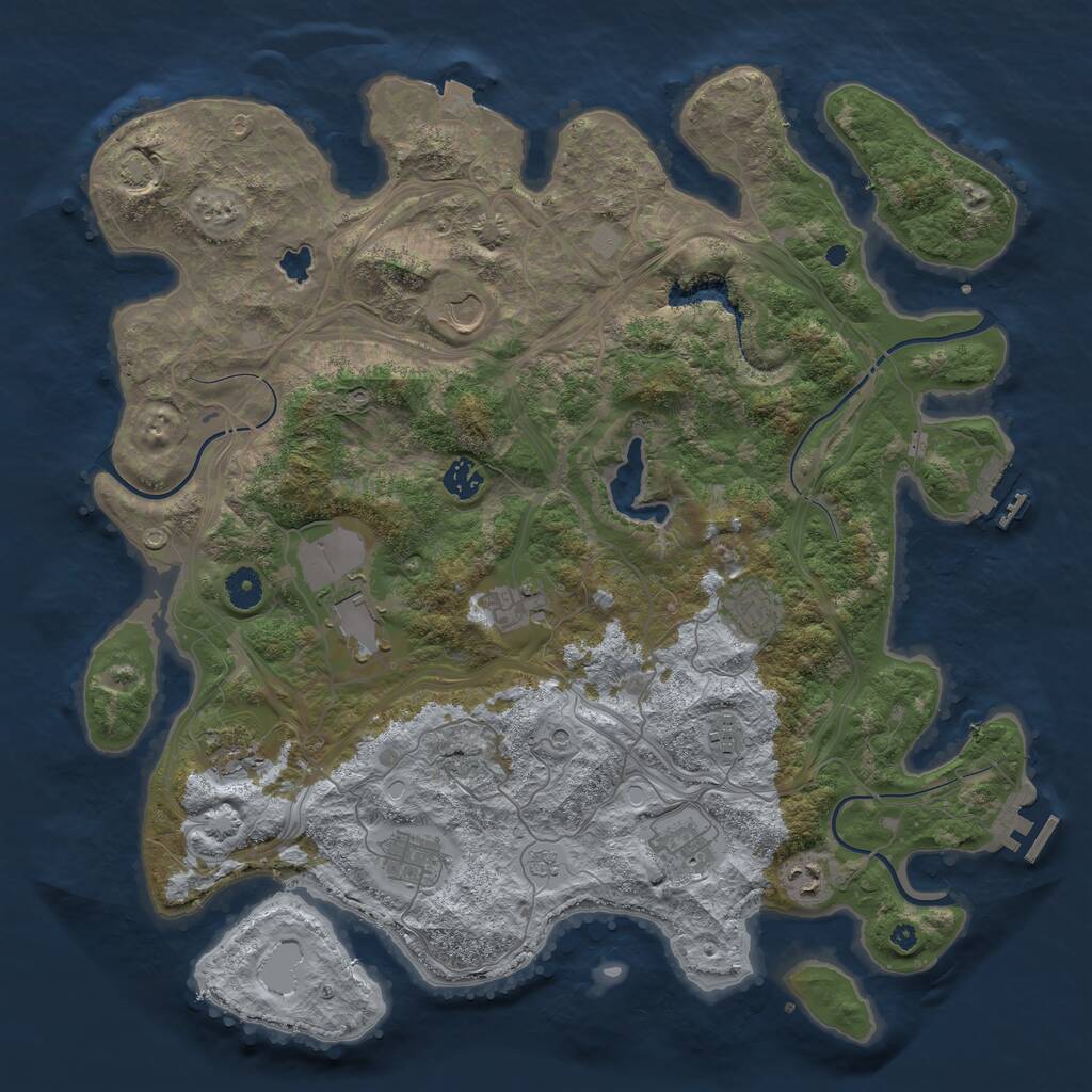 Rust Map: Procedural Map, Size: 4250, Seed: 521814065, 16 Monuments