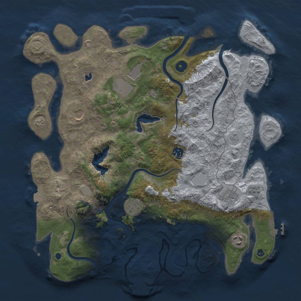 Rust Map: Procedural Map, Size: 4000, Seed: 11712, 13 Monuments