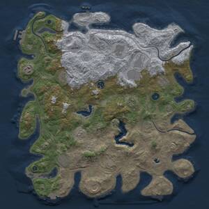 Thumbnail Rust Map: Procedural Map, Size: 4250, Seed: 2117135866, 16 Monuments