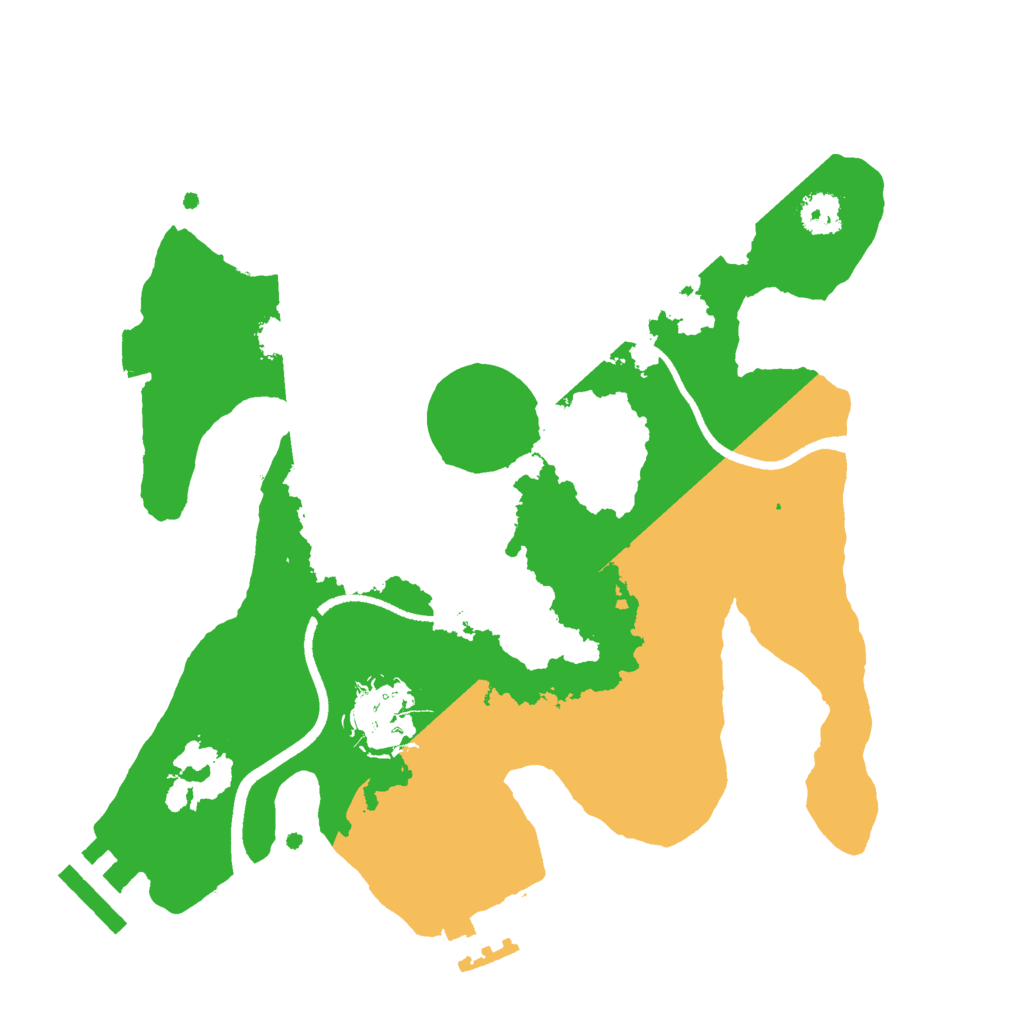 Biome Rust Map: Procedural Map, Size: 2500, Seed: 64065