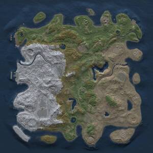 Thumbnail Rust Map: Procedural Map, Size: 4250, Seed: 22325, 16 Monuments