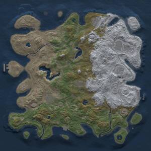 Thumbnail Rust Map: Procedural Map, Size: 4250, Seed: 1137430861, 14 Monuments