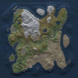 Thumbnail Rust Map: Procedural Map, Size: 3000, Seed: 22078, 9 Monuments