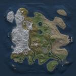 Thumbnail Rust Map: Procedural Map, Size: 3000, Seed: 966733319, 11 Monuments