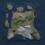 Thumbnail Rust Map: Procedural Map, Size: 2500, Seed: 133454477, 6 Monuments