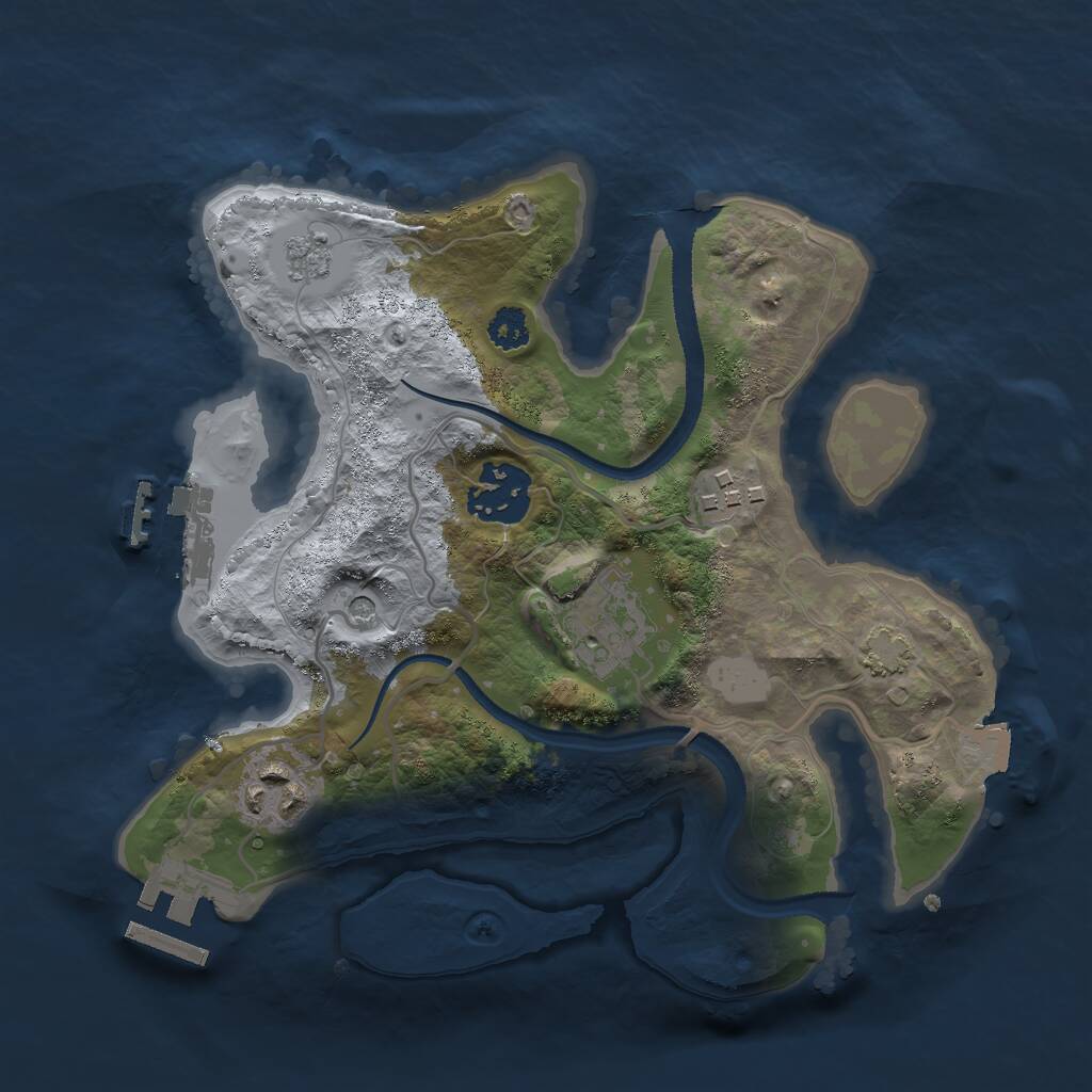 Rust Map: Procedural Map, Size: 2600, Seed: 64260, 10 Monuments