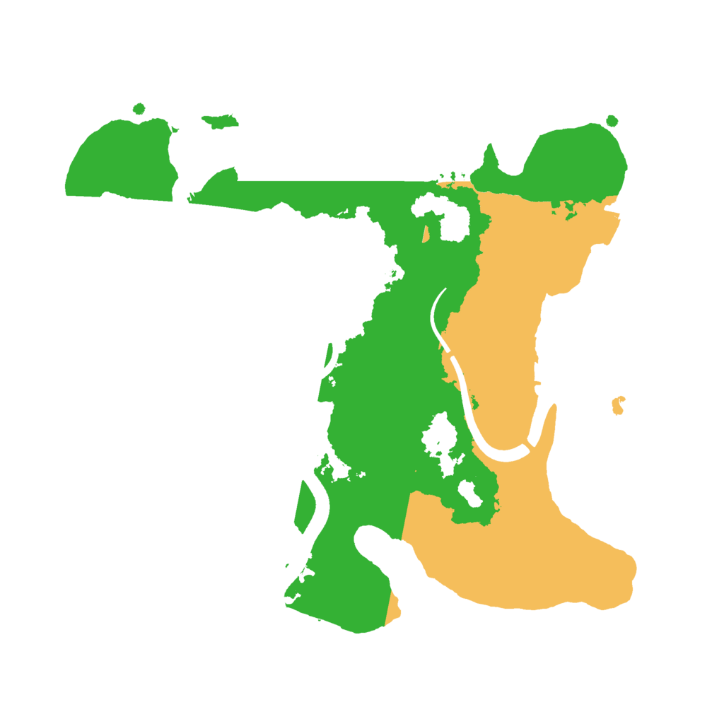 Biome Rust Map: Procedural Map, Size: 2500, Seed: 390875519