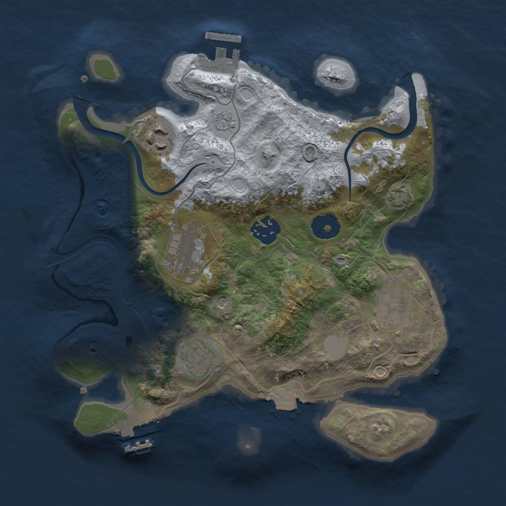 Rust Map: Procedural Map, Size: 2800, Seed: 60444, 11 Monuments