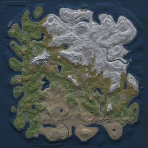 Thumbnail Rust Map: Procedural Map, Size: 5000, Seed: 1501974508, 17 Monuments