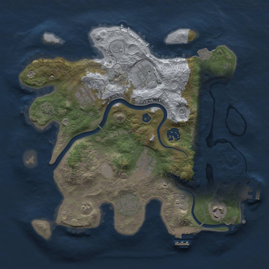 Rust Map: Procedural Map, Size: 3000, Seed: 679652563, 13 Monuments