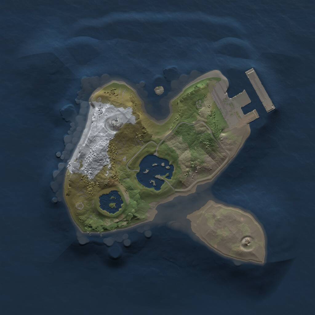 Rust Map: Procedural Map, Size: 1375, Seed: 810617730, 3 Monuments