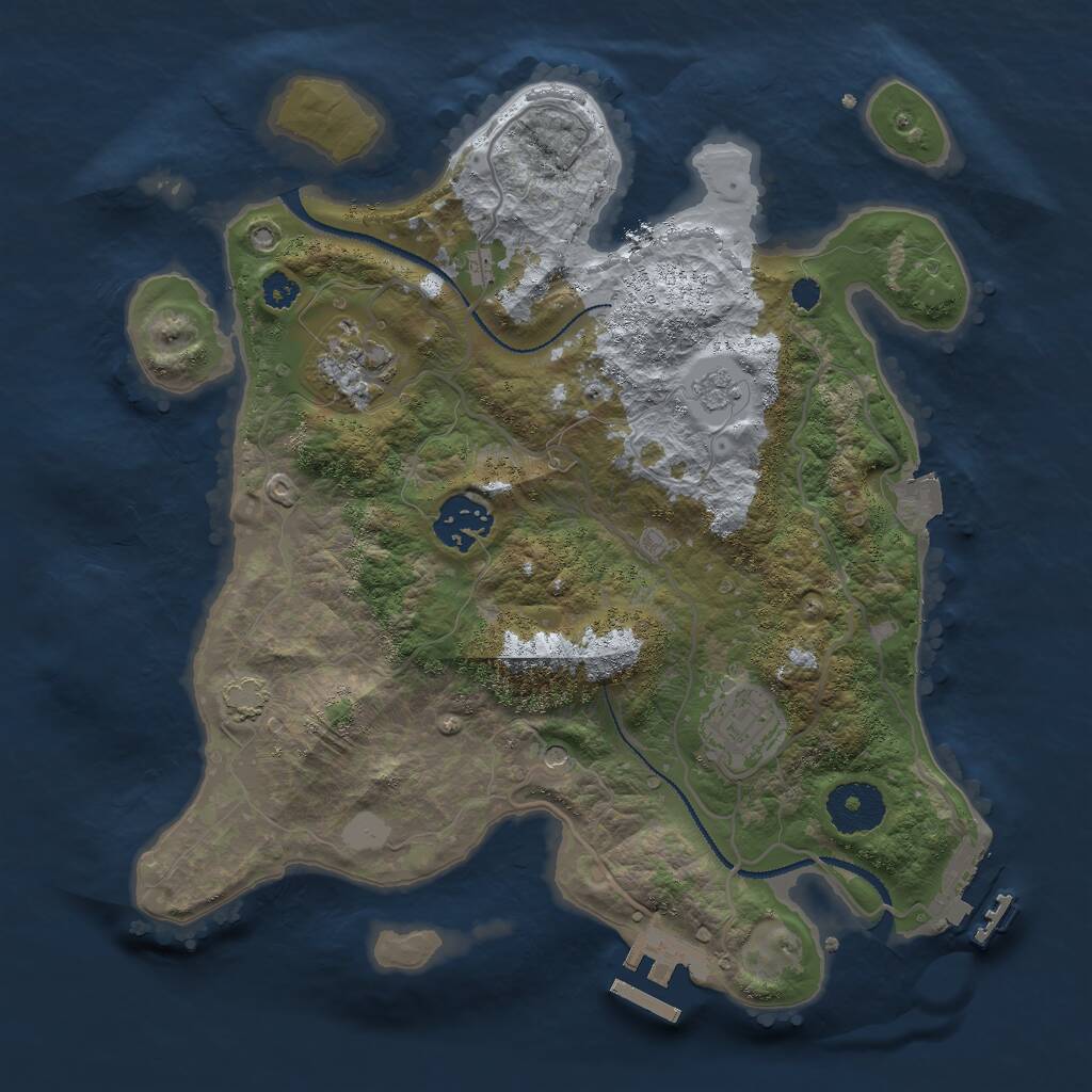 Rust Map: Procedural Map, Size: 3001, Seed: 89426, 9 Monuments
