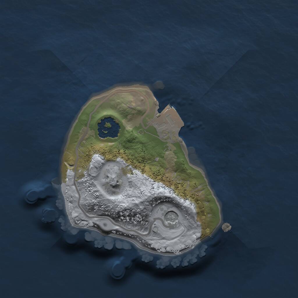 Rust Map: Procedural Map, Size: 1350, Seed: 2147483647, 2 Monuments