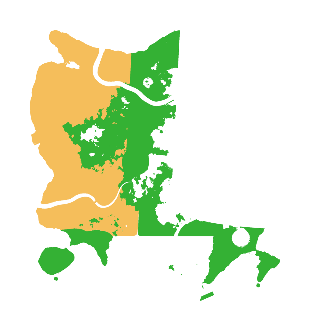 Biome Rust Map: Procedural Map, Size: 3200, Seed: 67135