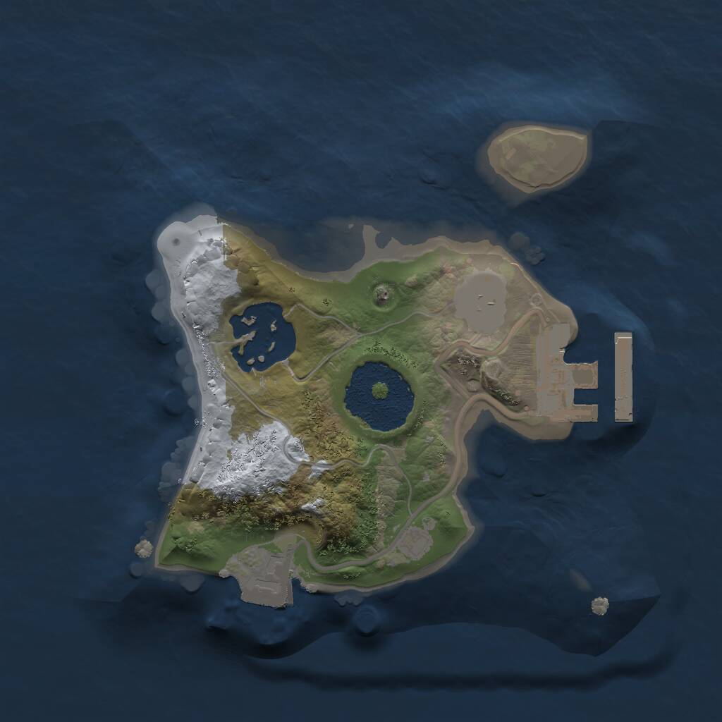 Rust Map: Procedural Map, Size: 1625, Seed: 578415876, 3 Monuments