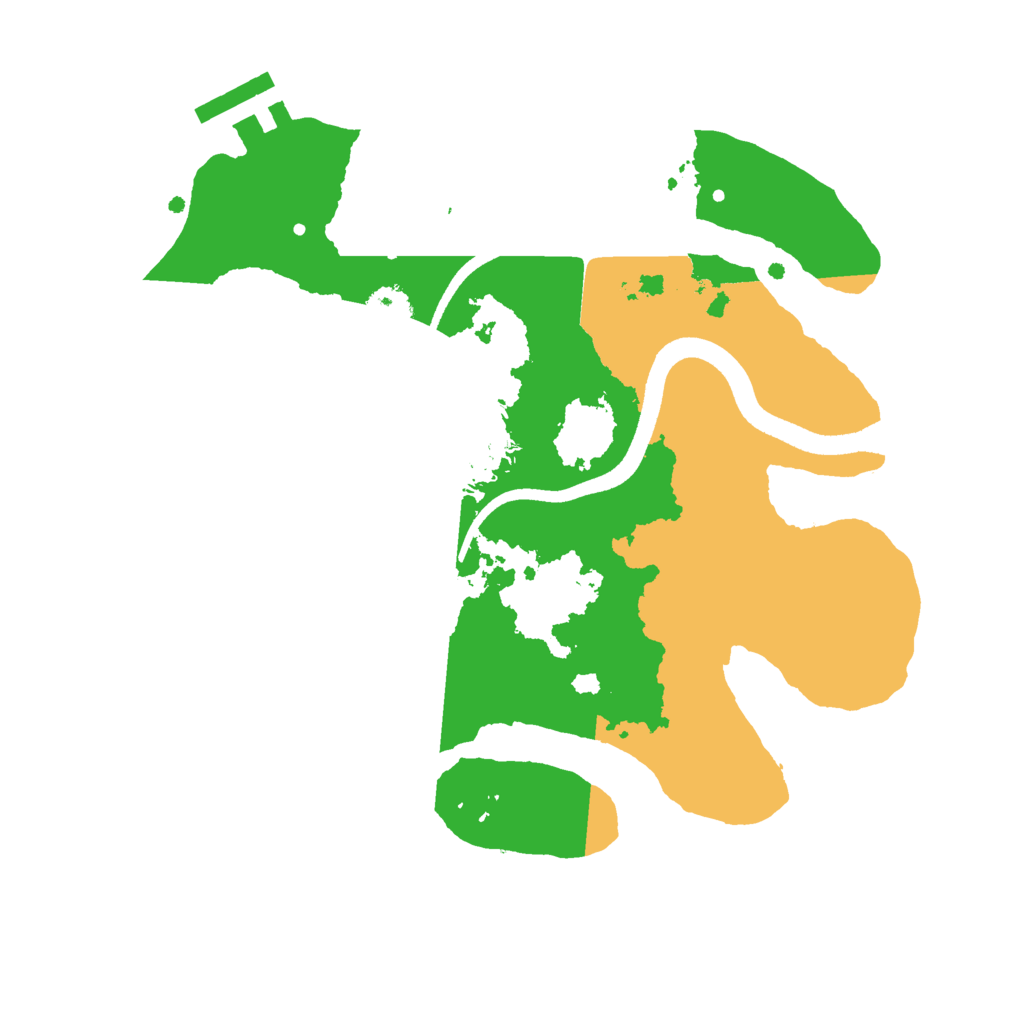 Biome Rust Map: Procedural Map, Size: 2500, Seed: 55784