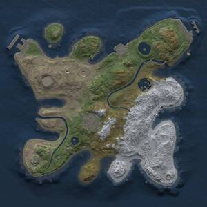 Thumbnail Rust Map: Procedural Map, Size: 2500, Seed: 622556020, 8 Monuments