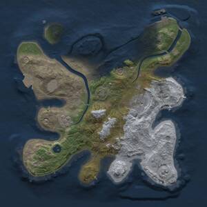 Thumbnail Rust Map: Procedural Map, Size: 2500, Seed: 622556020, 7 Monuments