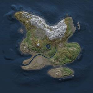 Thumbnail Rust Map: Procedural Map, Size: 2000, Seed: 727936599, 3 Monuments