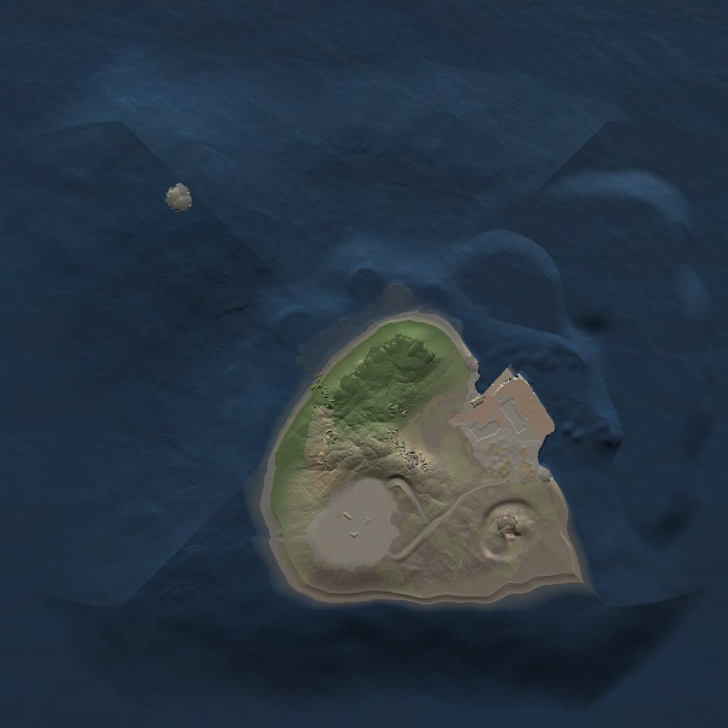 Rust Map: Procedural Map, Size: 1100, Seed: 1985390209, 1 Monuments