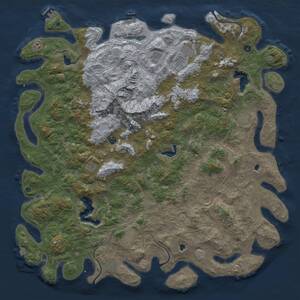Thumbnail Rust Map: Procedural Map, Size: 6000, Seed: 2060870082, 17 Monuments