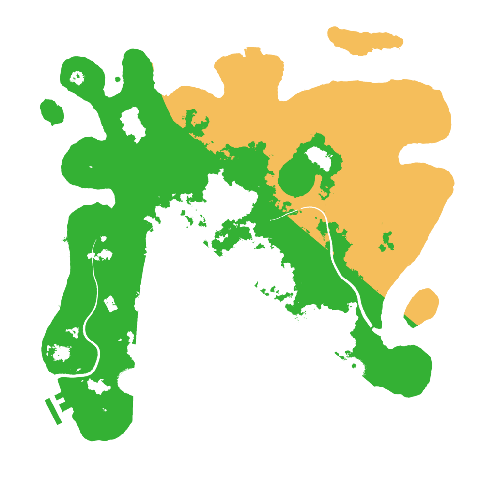 Biome Rust Map: Procedural Map, Size: 3600, Seed: 1743661002