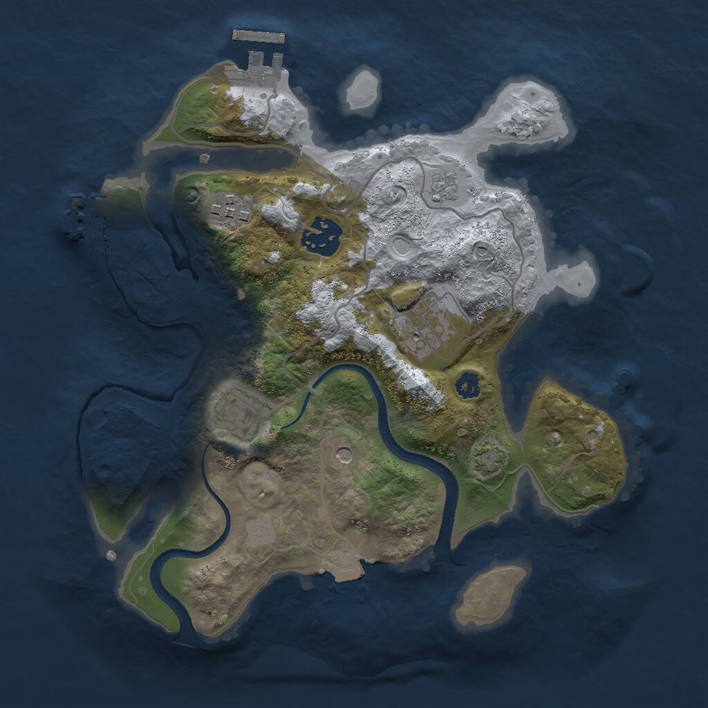 Rust Map: Procedural Map, Size: 2750, Seed: 112939, 10 Monuments