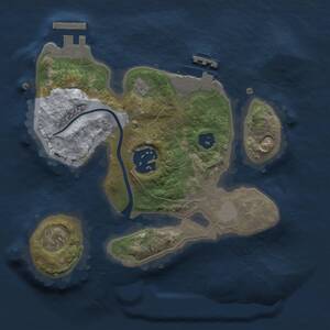 Thumbnail Rust Map: Procedural Map, Size: 2000, Seed: 395921469, 4 Monuments