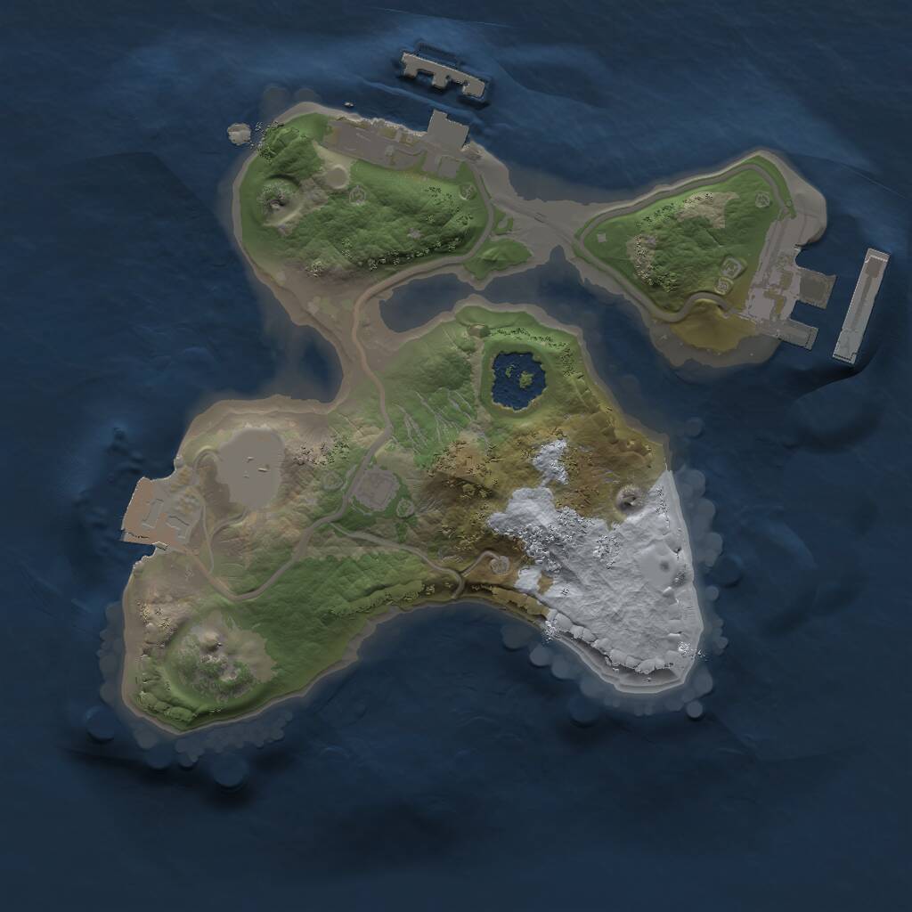 Rust Map: Procedural Map, Size: 1600, Seed: 781562257, 3 Monuments